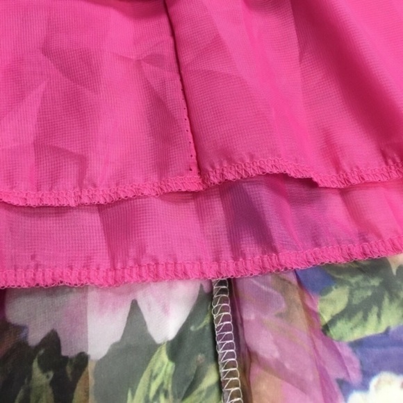 BOHO Dress Sheer Floral Flowers Sleeveless Glitter Metallic V Neck Size Small - Picture 8 of 8